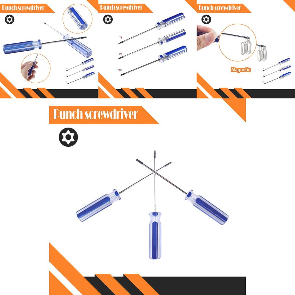 T8 T9 T10 Tamper Proof Screwdriver For Xbox Ps3 With Magnetic Steel Handle Design