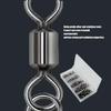 100pcs Ball Bearing Barrels Rolling Swivels Barrels Swivels Fishing Lure Hook Connector Fishing Accessories for Saltwater