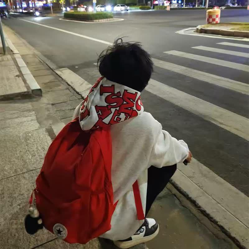 Unisex Guochao American-Style Hooded Sweatshirt: Loose Fit, Fashionable, Versatile, Trendy Design, Full-Print Embroidery