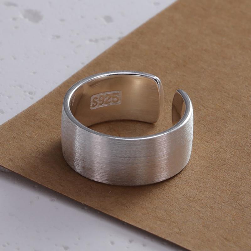 PANJBJ 925 Silver Geometry Crystal Ring For Women Ellipse Exaggerated Punk Water Drop Open Jewelry Gift
