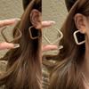 Vintage Yadan style autumn and winter Maillard drop glaze square earrings women's fashion earrings circle earrings show face small stud earrings