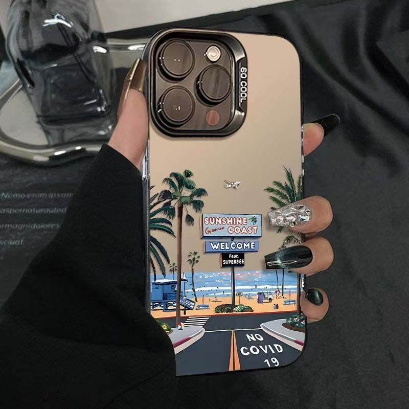 New Beach Seaside Suitable Iphone17 Mobile Phone Case Apple 16promax/15 Anti-drop 14pro13 Europe and America
