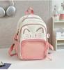 Schoolbag Japanese ins cute cat backpack pain bag transparent large-capacity schoolbag versatile casual shoulder bag