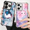 Axolotl Cartoon Cute Plating Phone Case For Xiaomi Redmi Note 14 15 Pro Plus 13 12 11 11S 11T 10 9S 9 5G Anti-Fall Airabag Cover