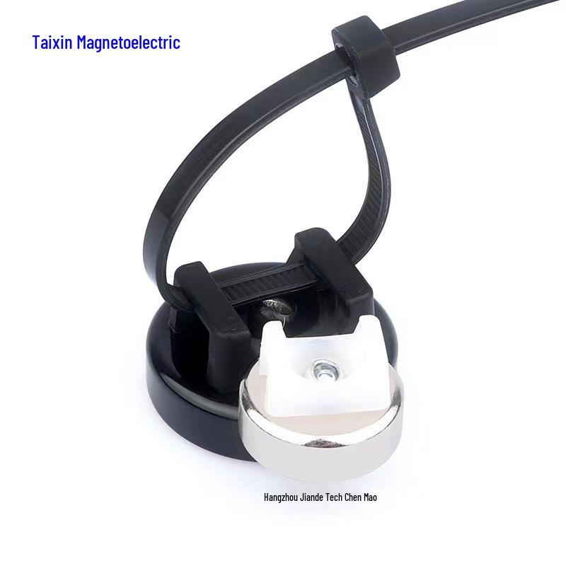 Neodym-Eisen-Bor-Sattelmagnet-Kabelbinder mit magnetischem Saugnapf zur Befestigung von Kabelbäumen