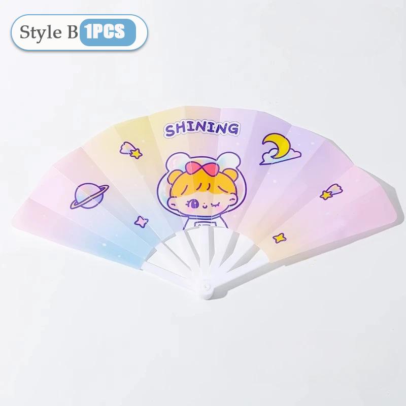 

1-50PCS Fold Cartoon Hand Fan Portable Mini Folding Fan Pocket Size Summer Cooling Cute Novelty Gift for Travel Office Party 43.5x24cm