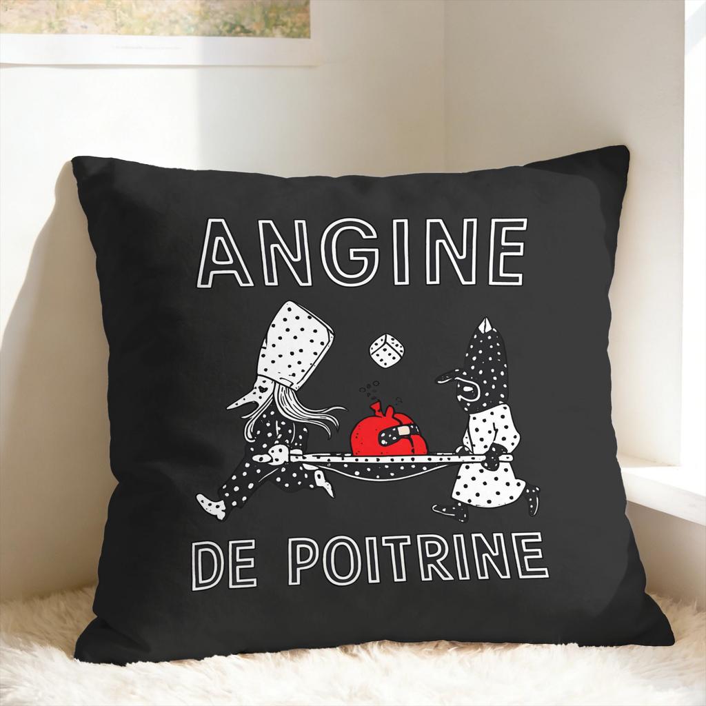 Angine De Poitrine ROCK Band Pillow Case Square Pillow Cover Funny Cushion Cover For Living Room Sofa