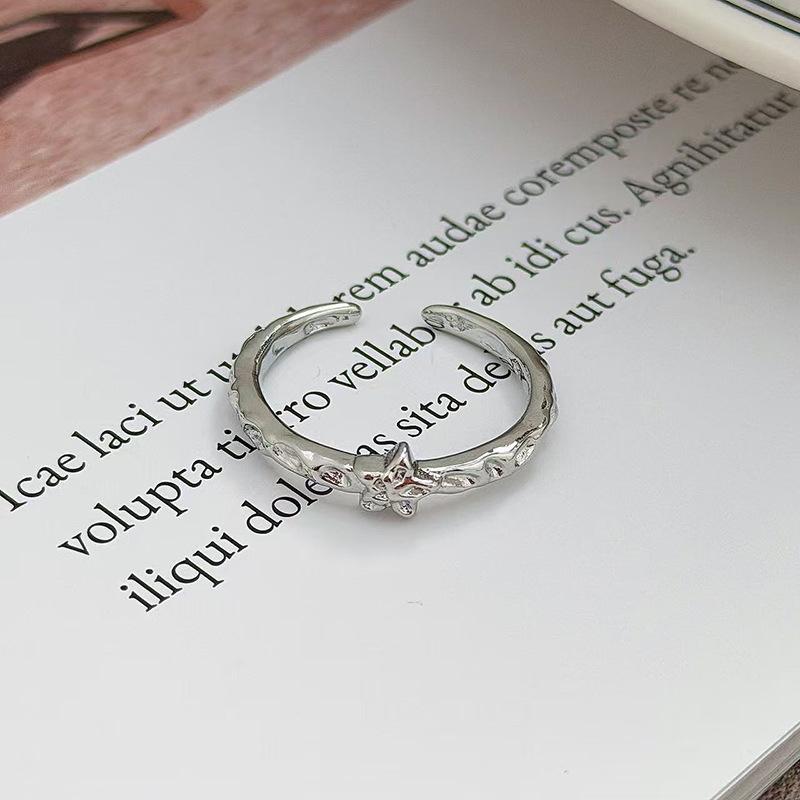 Ballettmädchen Schlichter Schlichter Ring Geometrischer Öffnungsring Modischer Persönlichkeits-Schlichter Kalter Stapelbarer Wind Zeigefingerring