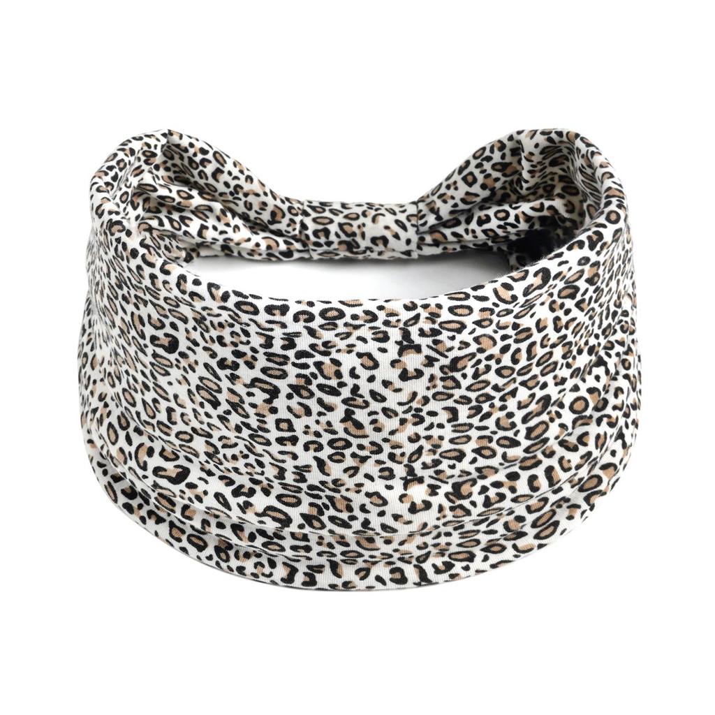 Geknotetes Stirnband mit Leoparden- und Zebra-Print – Sexy elastisches Sport-Stirnband für Damen