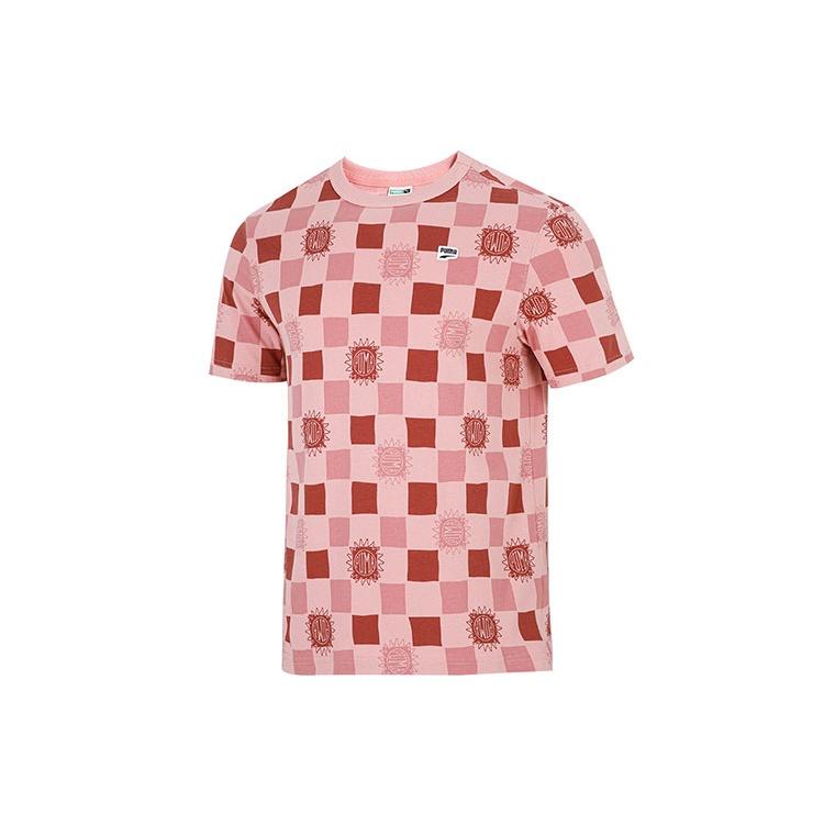 PUMA Downtown Aop Tee  Pink  Men s 535365-24 XL