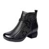 2025 winter retro fashion short boots soft-soled mother shoes new ethnic fashion versatile Martin boots thick velvet warm