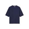 Uniqlo Camiseta de cuello redondo de corte holgado Unisex Tops Azul Marino 444999-69