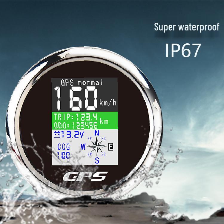 85mm GPS Digital Speedometer for 12/24V Trucks, Commercial Vehicles, Marine, and Construction Machinery