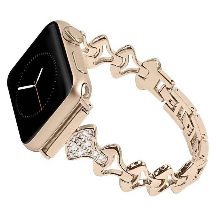 Sector Shape Diamond Metal Watch Band For Apple Watch Ultra 49mm&Watch Ultra 2 49mm / Series 9&8&7 45mm / SE 3&SE 2&6&SE&5&4 44mm / 3&2&1 42mm