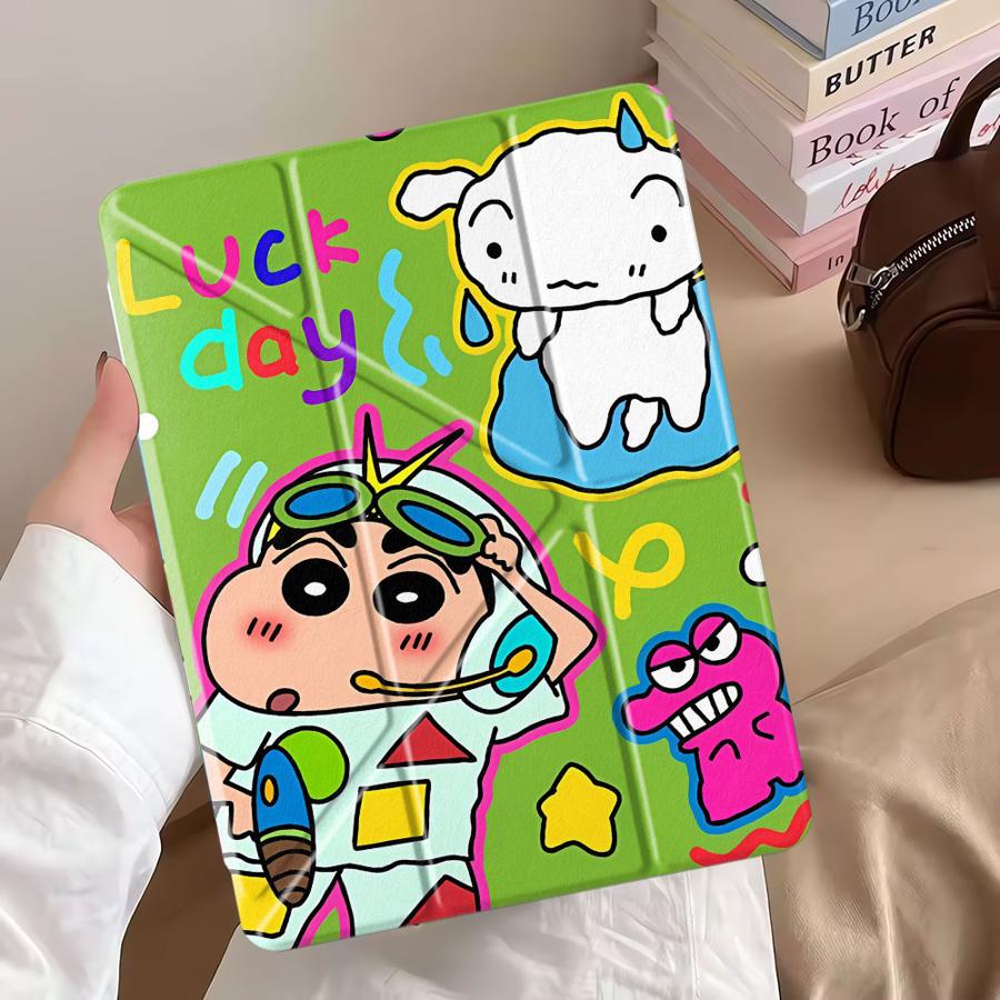 Tablet Case For iPad Pro 2025 Pro 11th 10th 9th 8th 7th 12.9inch Mini 6 7 Air 4 5 M3 M2 1 2 M4 11inch Holder Cover Cute Cra-yons