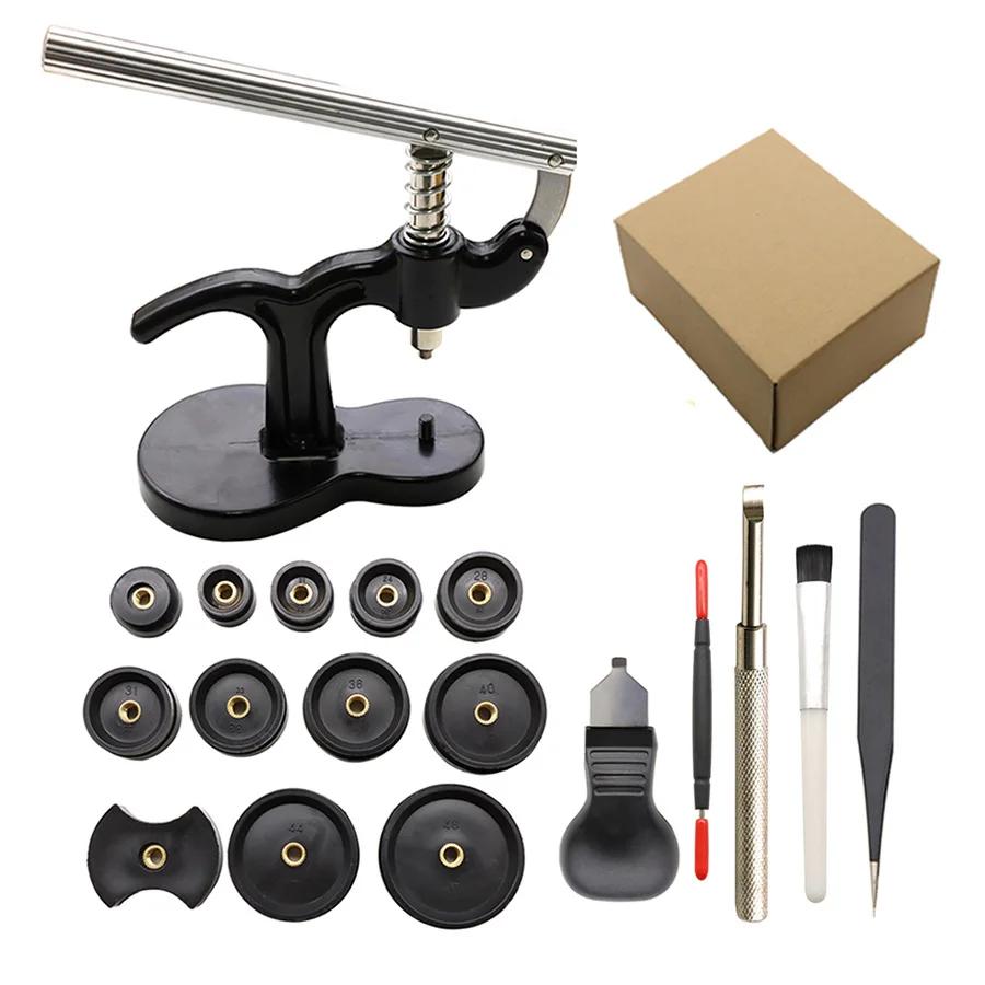 18Pcs Watch Press Tool With Watch Battery Replacement Tool Kit And Fitting Dies For Watch Back Remover Closer Repair And Batte