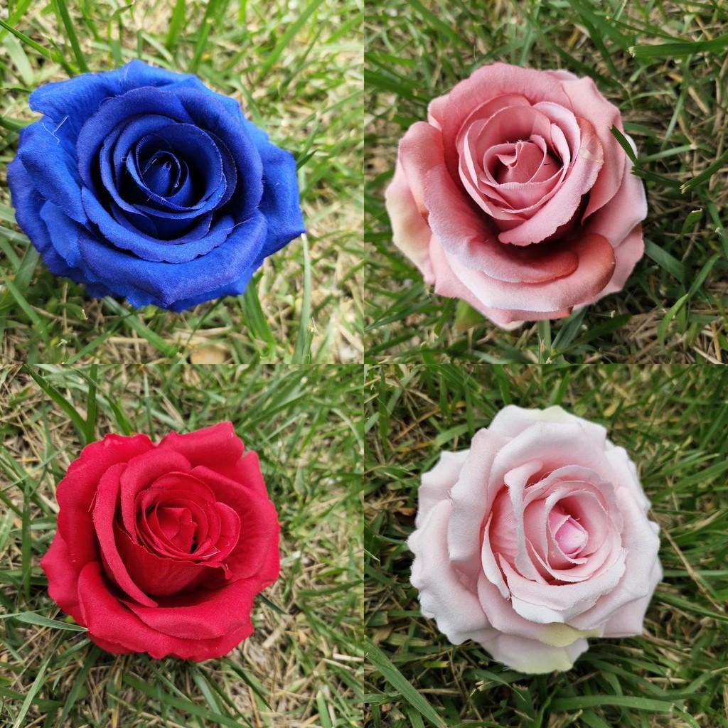 Fabric Rose Flower Heads For Wedding Decorations Wall Arch Silk Bouquet