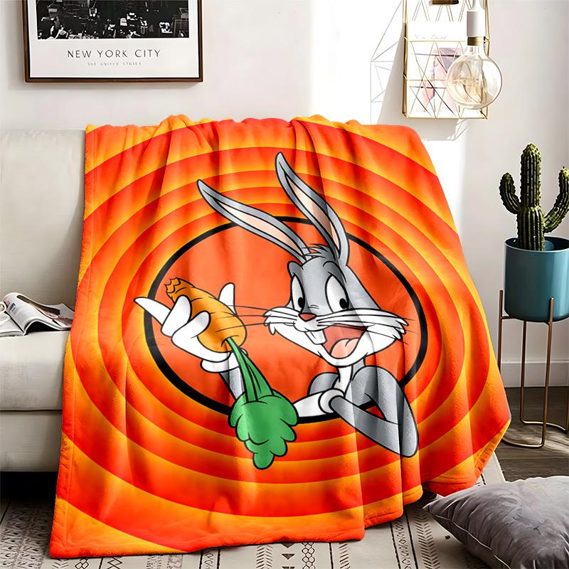 Looney Tunes Theme Blanket Suitable For The Sofa Camping And Travel Made Of Soft Flannel Material An Ideal Gift For Occasions Such As Birthday