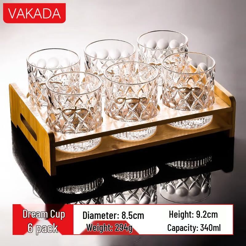 VAKADA High Borosilicate Glass Whiskey & Beverage Tumblers