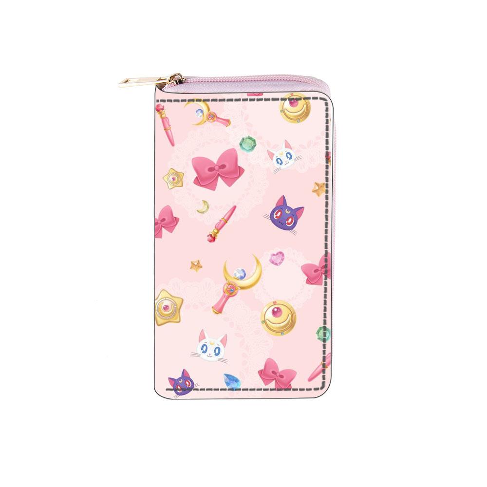 Kreslená dlouhá peněženka na zip Peněženka Spojka Sailor Moon
