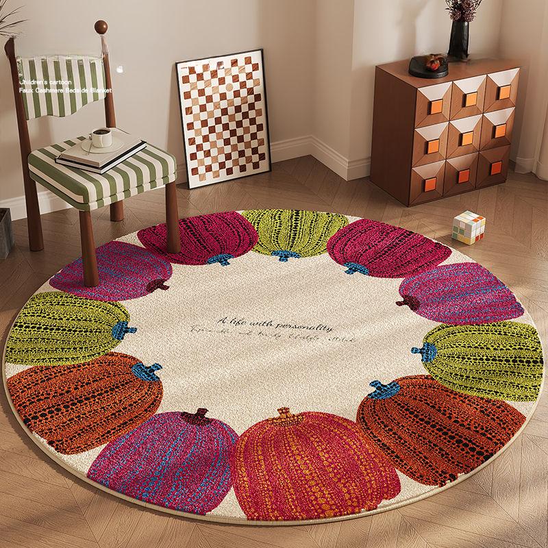 Living Room Circular Carpet Study Room Bedroom Makeup Table Dressing Room Thick Circular Carpet Anti Slip