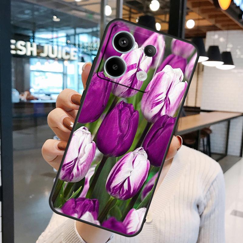 Spring Tulips Flower Case For Xiaomi Redmi Note 15 Pro Plus 10 11 12 13 14 Pro Redmi 15 15C 10C 12C 13C 14C Cover