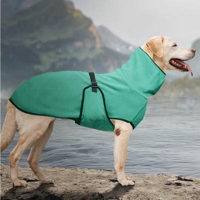 Warm Fleece Clothes Pet Dog Clothes Solid Color Thicken Winter Dog Coat Adjustable Puppy Clothing Small Medium Large Dogs