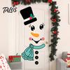 Removable Seasonal Wall Stickers Christmas Snowman Stickers, DIY Decorative Emoticon for Holiday Party Supplies, Festive Surface Decorations