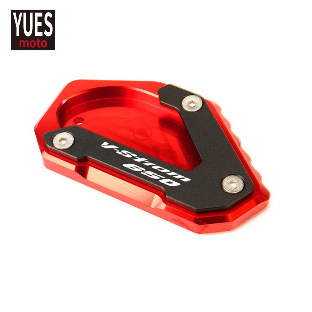 Motorcycle Accessories Aluminum Black Side Kickstand Stand Extension Enlarger For Suzuki DL650 V Strom Vstrom 650 XT