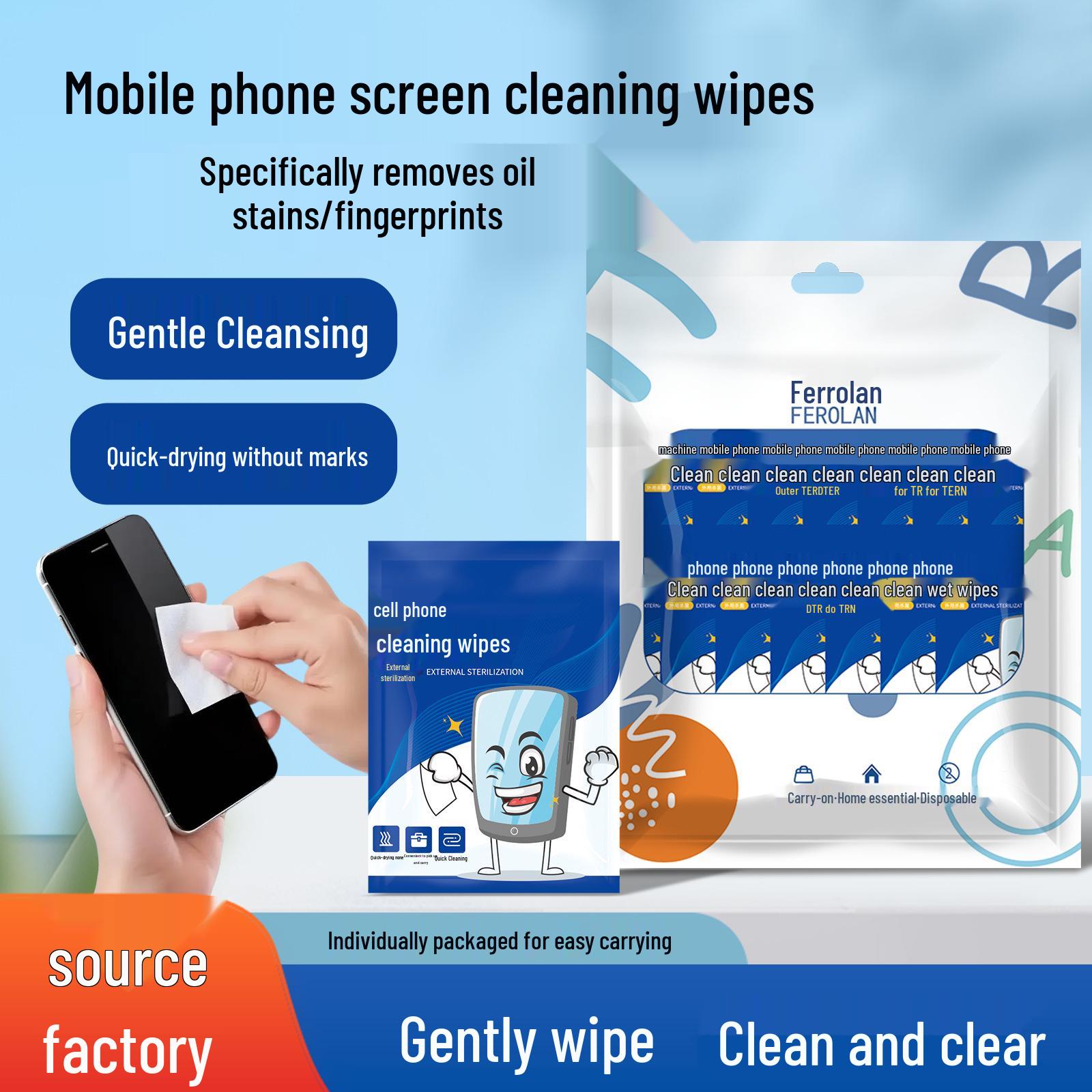 

Влажные салфетки для очистки мобильного телефона и объектива камеры