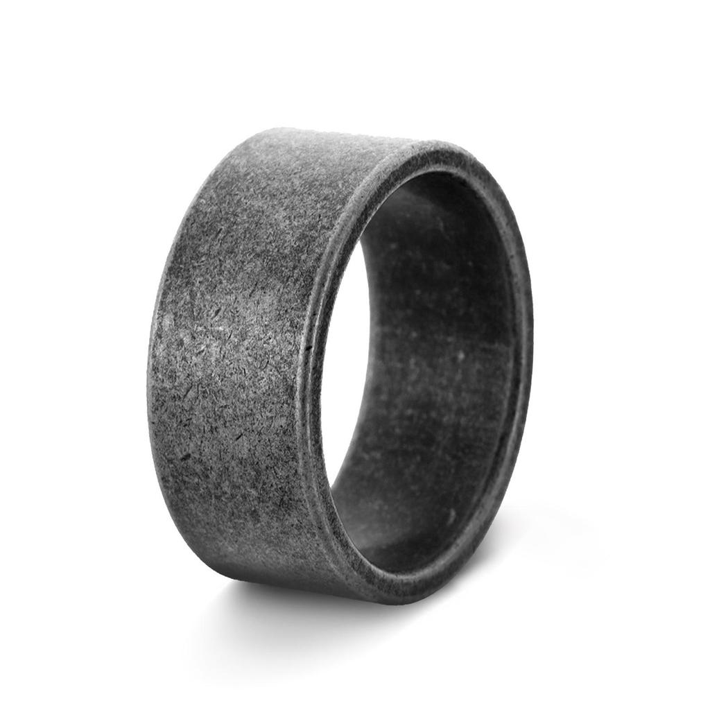2026 Europäisch-Amerikanischer Stil 12mm Ultra-Breiter Titanstahl Sand Finish Polierte Lünette Partnerring Geschenk.