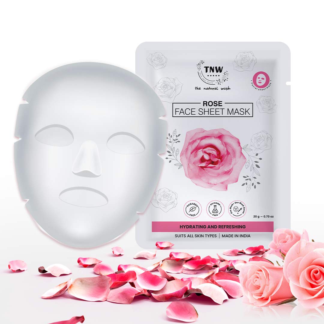 TNW-THE NATURAL WASH Summer Rose Face Sheet Mask for Hydrating and Refreshing | Suits All Skin Types, Pack Of 1