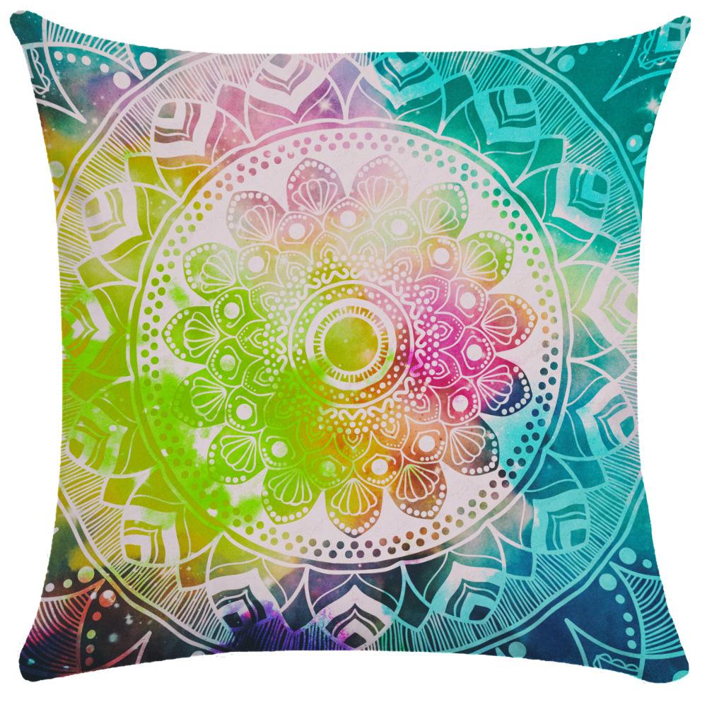 

45X45CM Скандинавская акварель Мандала Этнический ветер Звездный полиэстер Наволочка Гостиная Диван Украшение Подушка 40X40CM