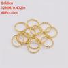 48Pcs/Lot 8-20mm Round Jump Rings Twisted Open Split Rings jump rings Connector For Jewelry Makings Findings Supplies DIY