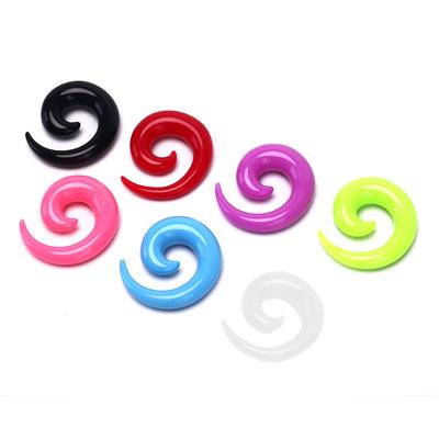 Tragbarer Dehnstopfen, Schnecke, allgemeiner Spiralkegel, Flesh-Tunnel, Ohrdehner, Expander, 16 Stück/Set