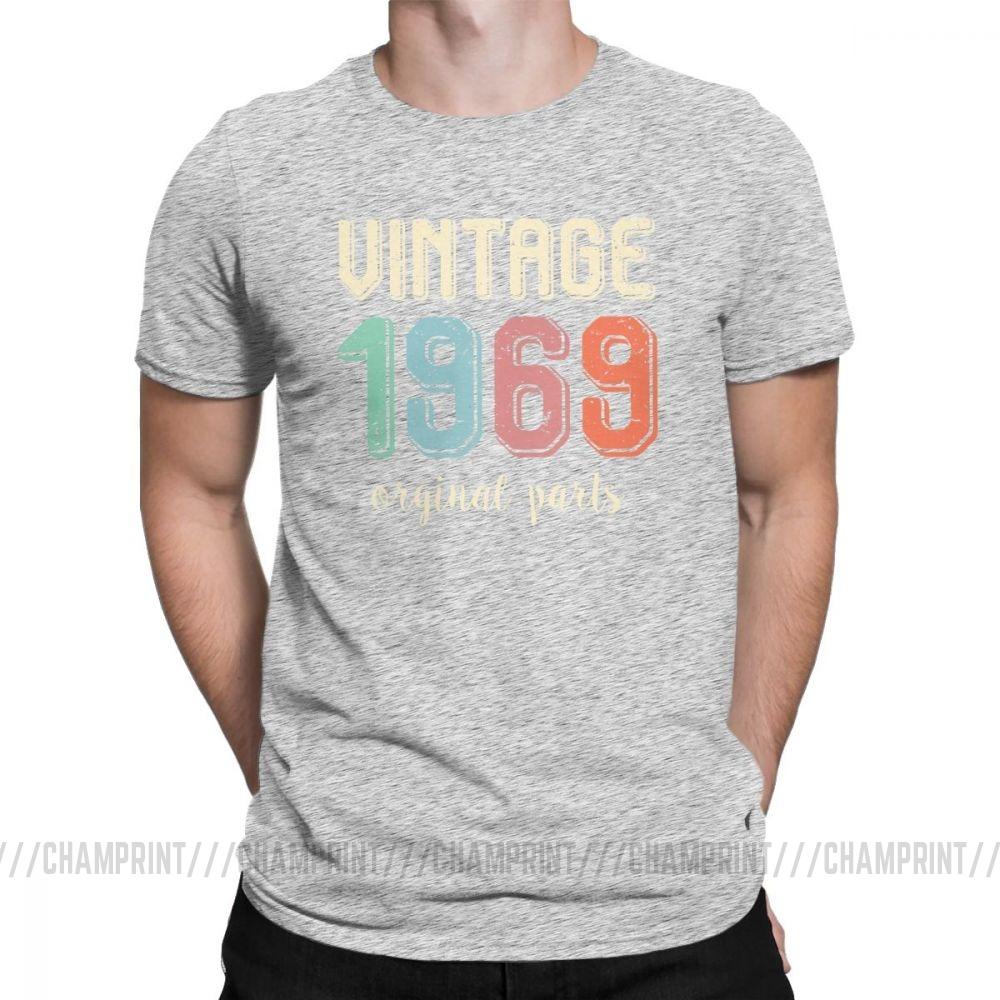 Vintage Retro 1969 50 Years Old 50Th Birthday Gift T Shirt T Shirt For Male Round