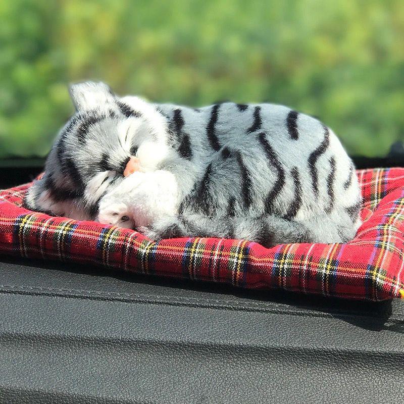 Lovely Plush Kittens Doll Toy Home Decoration Car-Styling Car Ornaments Cute Simulation Sleeping Cats Dashboard Decoration