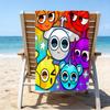 1pc SPRUNKI7 Beach Towel, Beach and Seaside Swimming Pool Equipment, Fashion Pattern, Rectangular, Travel Essentials