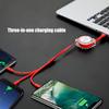 3 in 1 8 Pin 2.4A Type-c Micro-USB Fast Stable Charging Cable Cord