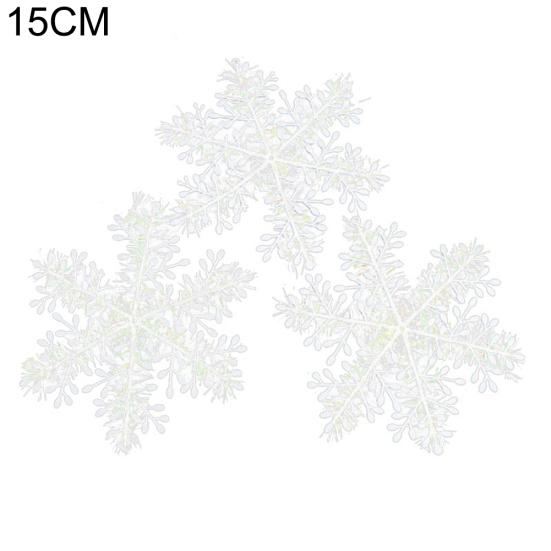 3Pcs 8/11/15/18/23cm Christmas Tree Snowflake Ornament Party Window Xmas Decor