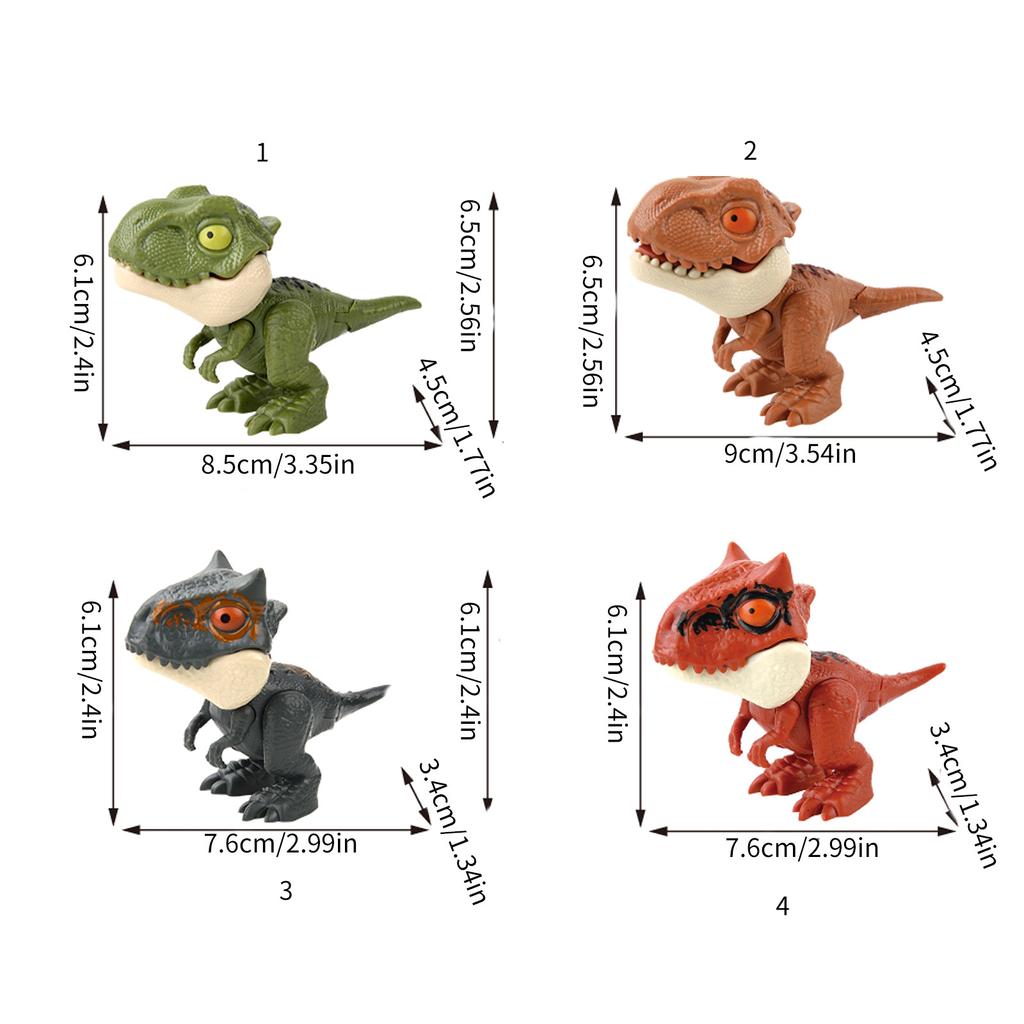 Snap On Dinosaur Finger Puppet Toy Action Figure Model Animal Children Joint Dinosaur Figurine Kids Interactive Toy