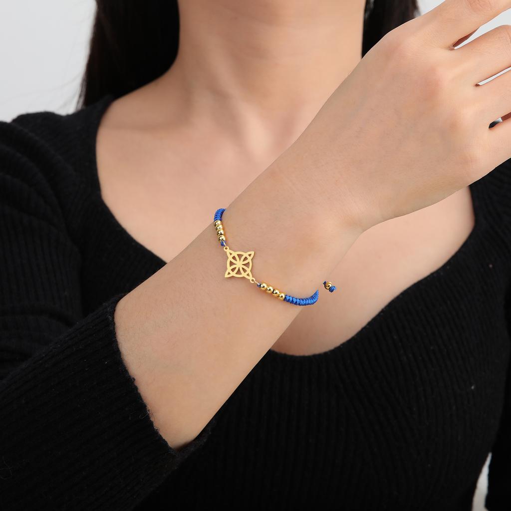 Náramky s kouzelným uzlem pro ženy nudo de bruja Nerezová ocel Amulet čarodějnictví Šťastné náramky Šperky lucky bhudda