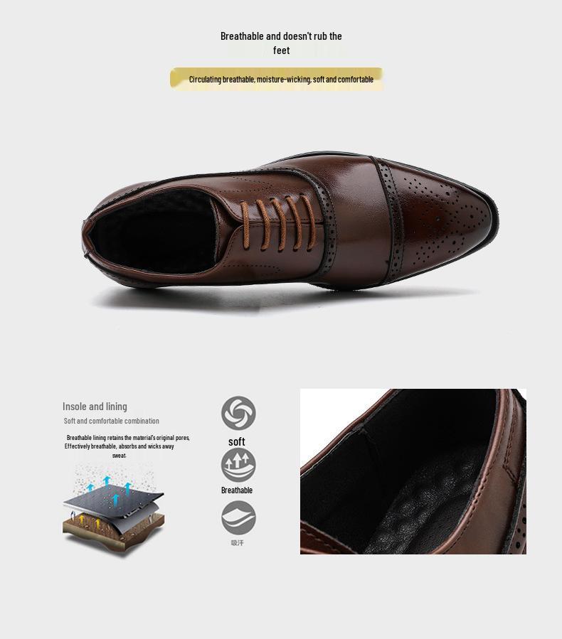 Men's Pointed Toe British Style Leather Loafers - Casual, Office, Teacher, Wedding Shoes