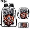 Football football 16 inch meal bag satchel three-piece pattern primary school backpack