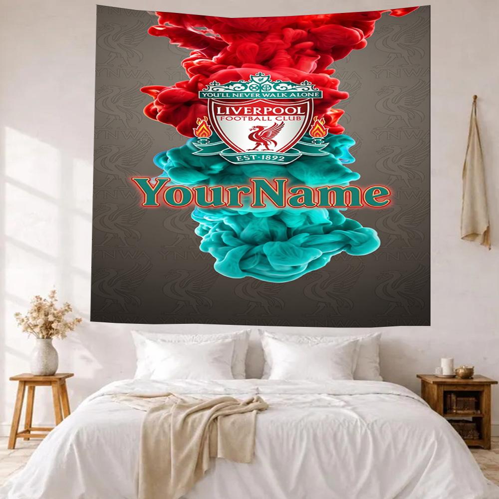 Liverpool Custom Your Name Wall Decor Tapestry Art For Pet Memorial Birthdaywedding Party Backdrop Family Gift