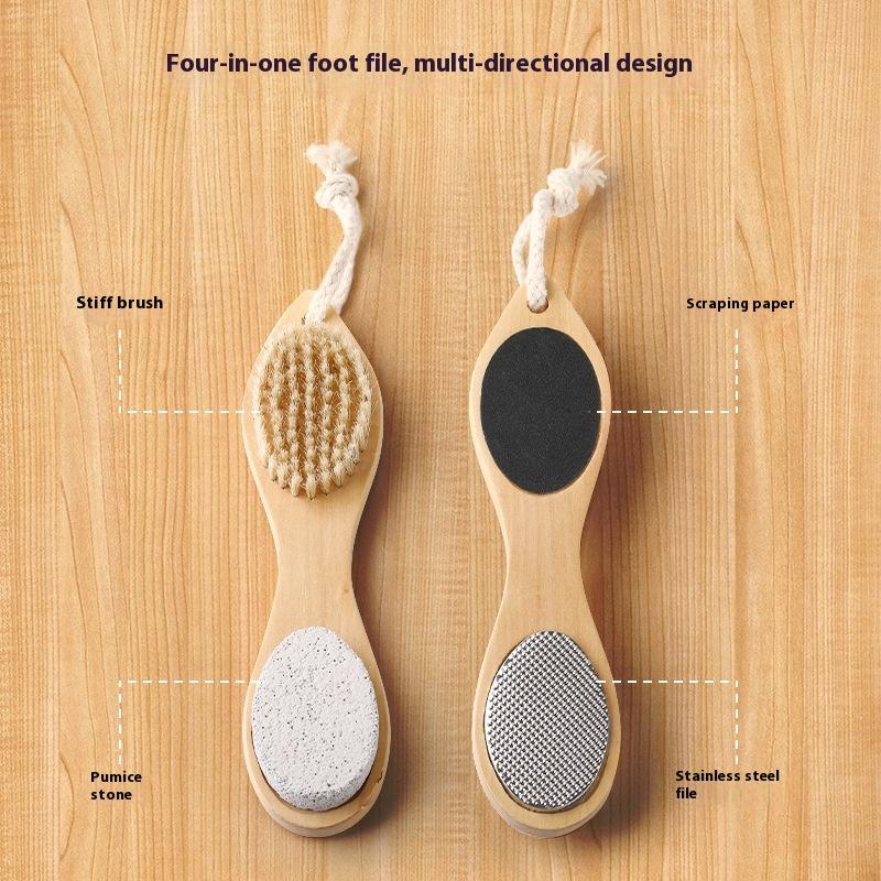 1/2Pcs 4-In-1 Foot File Callus Remover Foot Care Tool Foot Pumice Stone Dead Skin Remover Brush Cuticles Nails