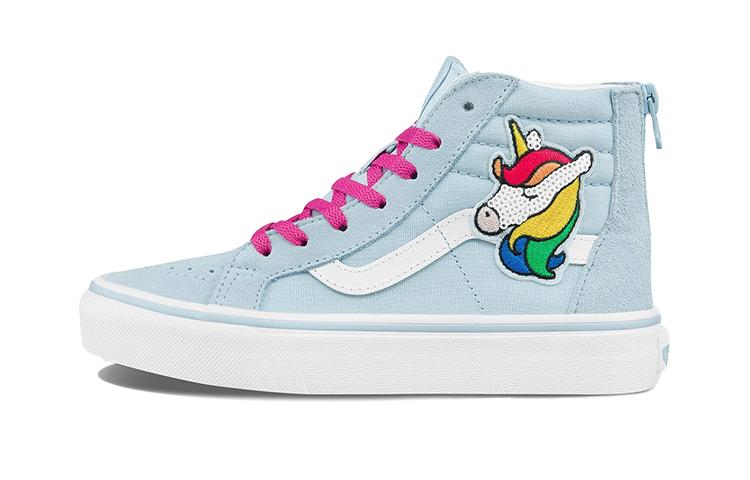 Vans Sk8-Hi Zip Kids Sequin Patch - Unicorn 34