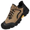 Autumn Men's Leather Outdoor Lace Up Anti Slip Sports Shoes Comfortable Lightweight Hiking Shoes Casual Breathable Hiking Shoes