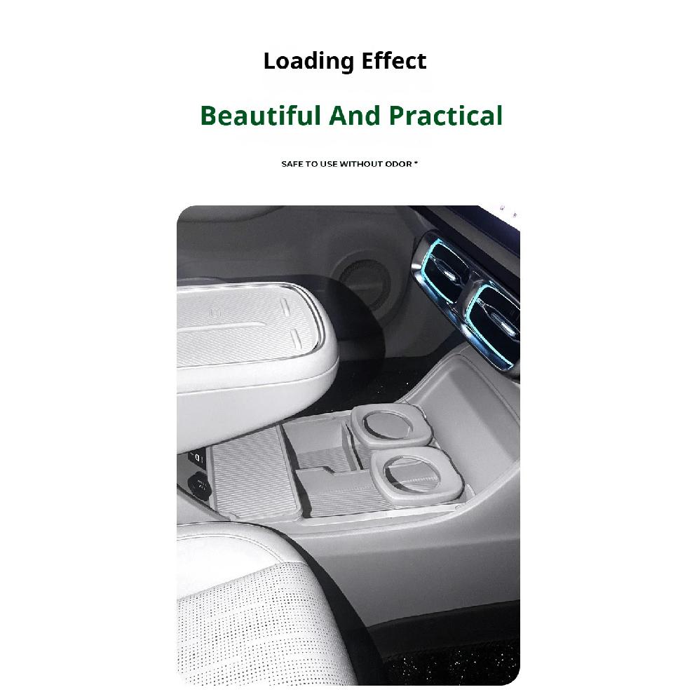 For Leapmotor B10 Car Center Console Lower Storage Box Silicone Organizer Tray Box Pad Car Modification Car Interior Accessories