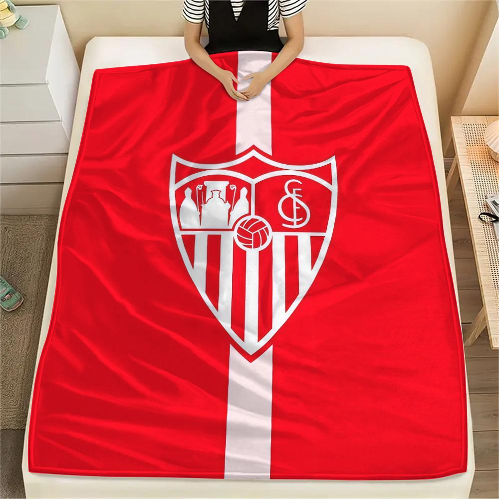 Sevilla FC Flannel Blanket, High Quality Comfortable for All Seasons, Home Decor, Warmth and Comfort
